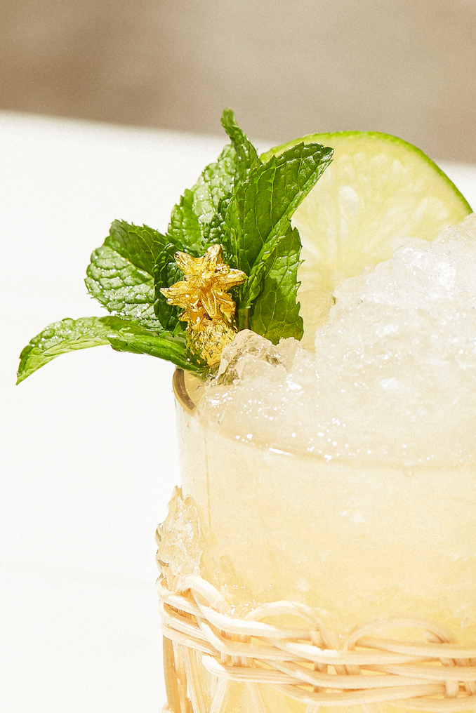 Mai Tai menthe et golden pineapple pick