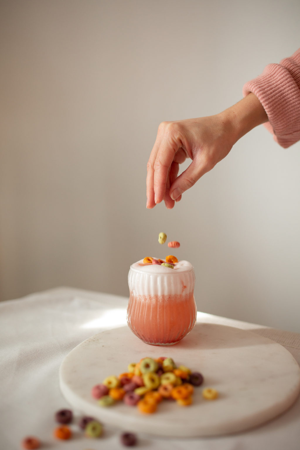 Sour Vodka et framboise avec Froot Loops