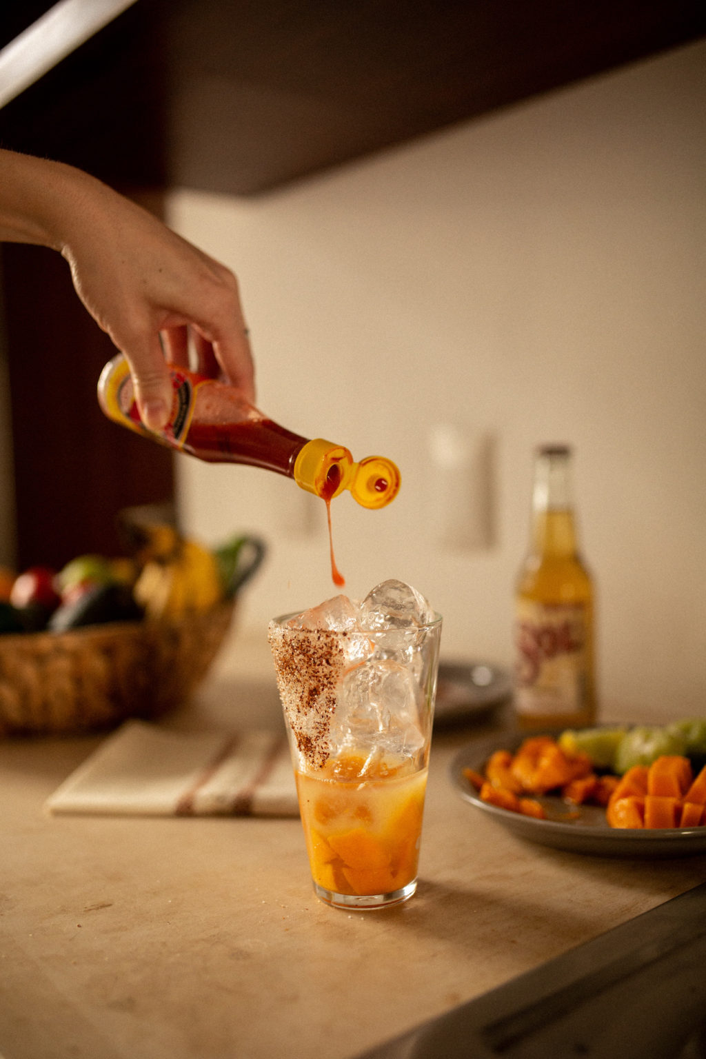 Michelada à la mangue épicée