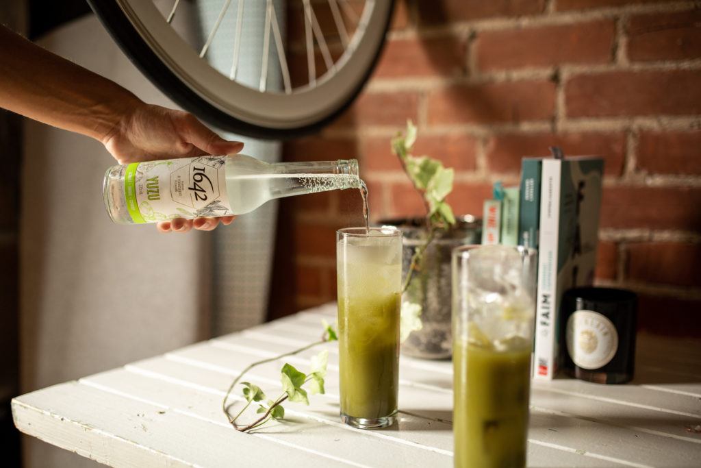 Mocktail matcha et yuzu