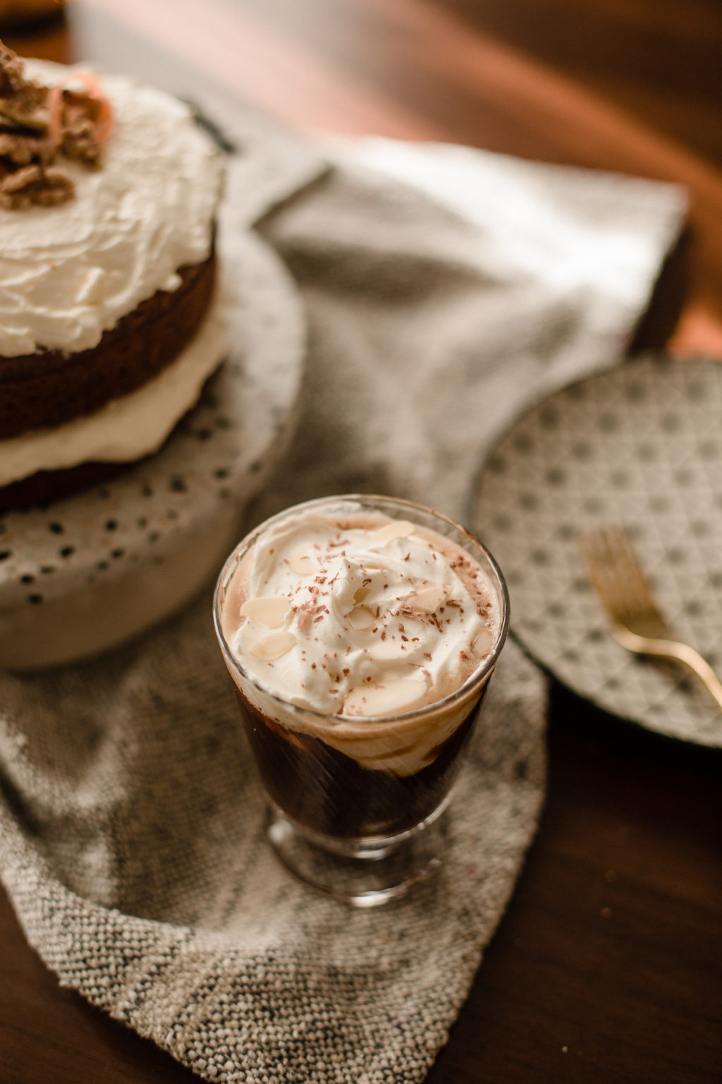 Café amande et liqueur d'herbe