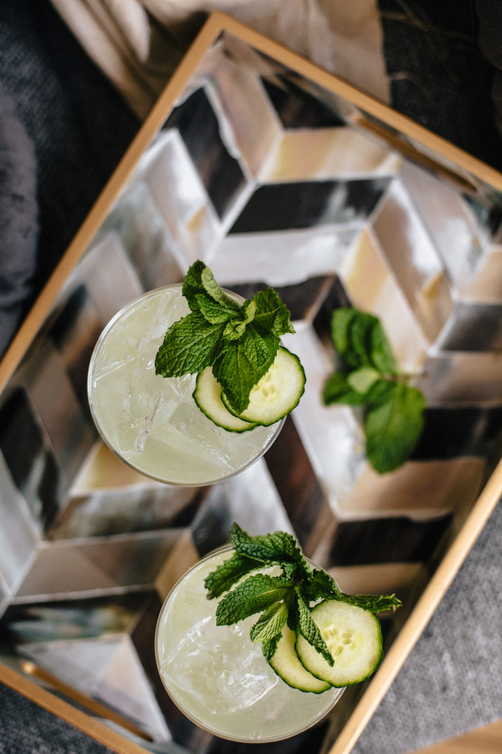 cocktail concombre et menthe