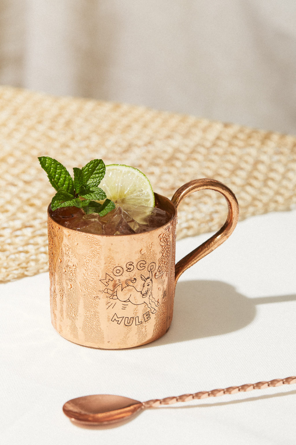 Moscow Mule in a copper mug