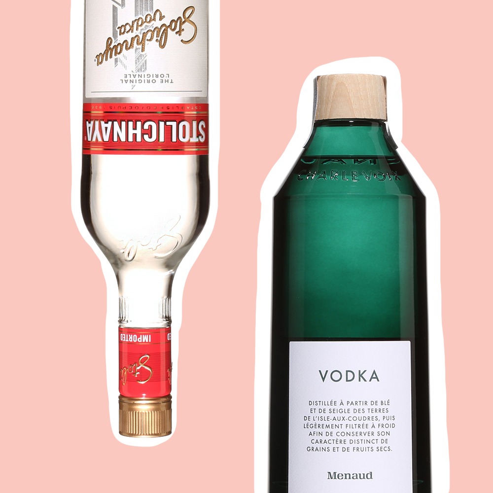 Bouteille vodka menaud et russe