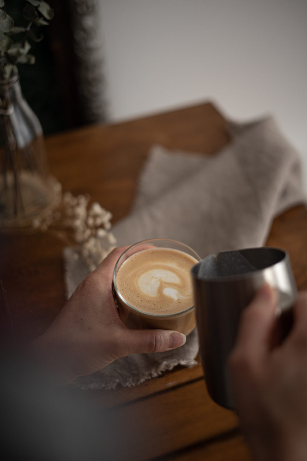latte art sur café alcoolisé