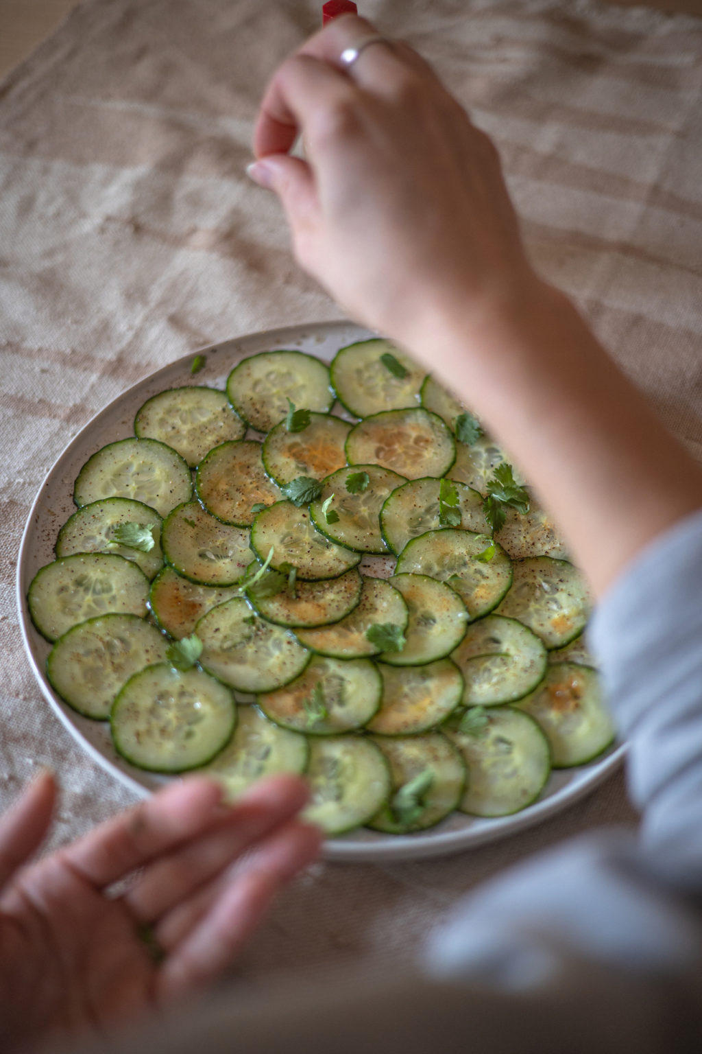 Concombre épicé lime et coriandre