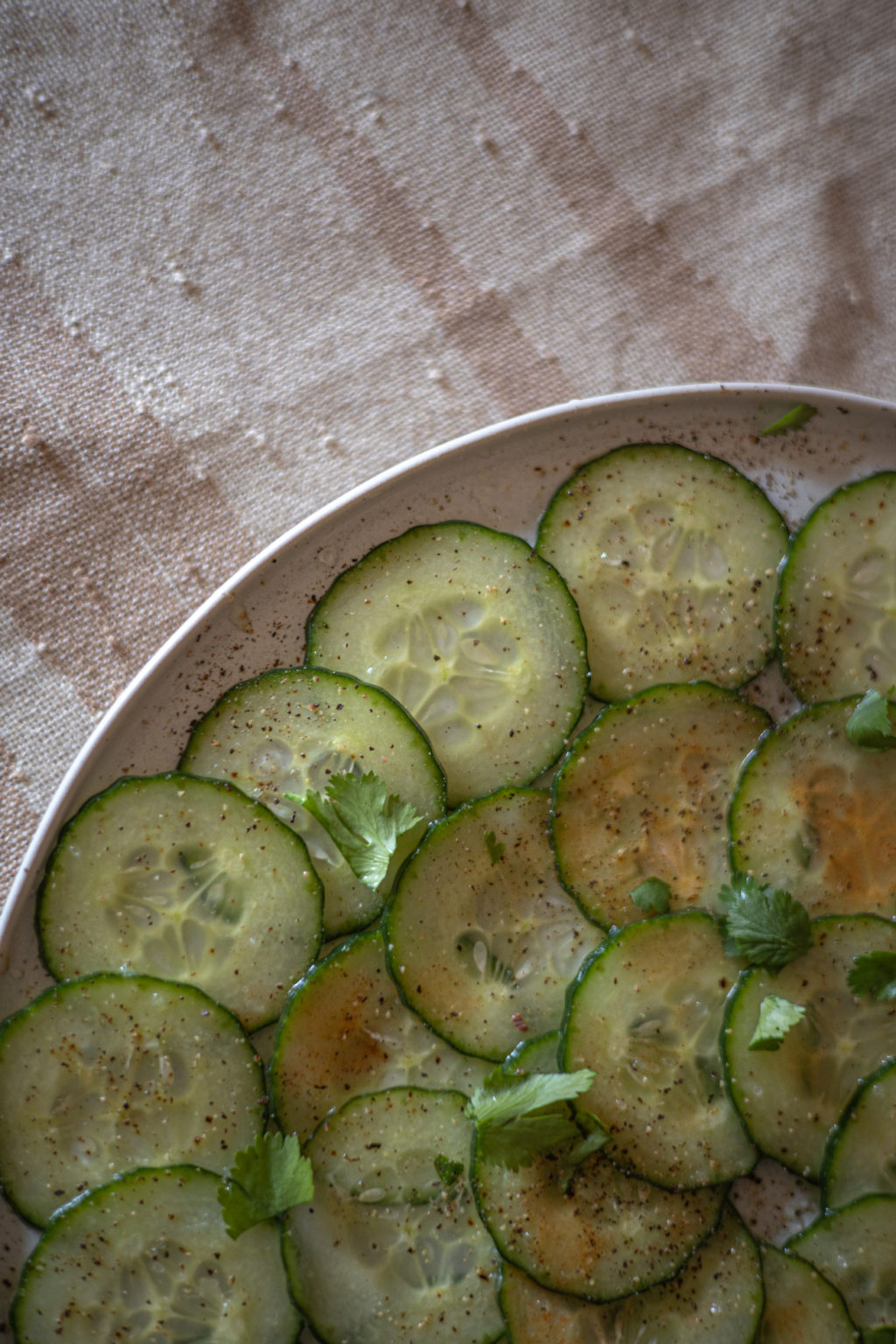 Concombre épicé lime et coriandre