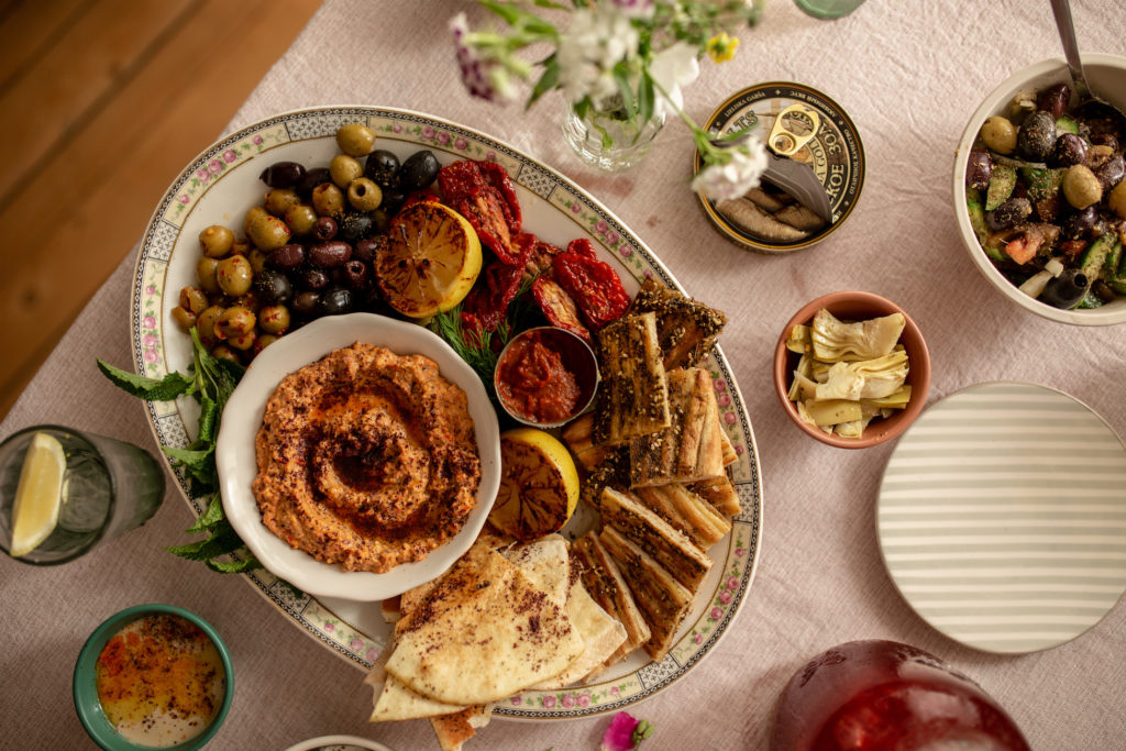 humus aux poivrons roties