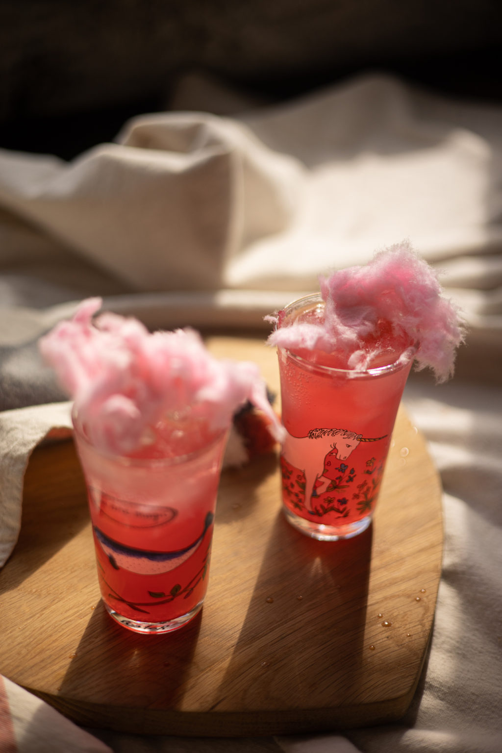 cocktail rose au sirop de licorne